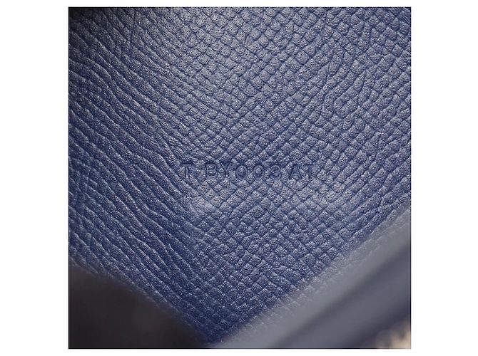 Hermès Hermes Bearn Soufflé Bi-fold Long Wallet Blau Marineblau - Ansicht 6