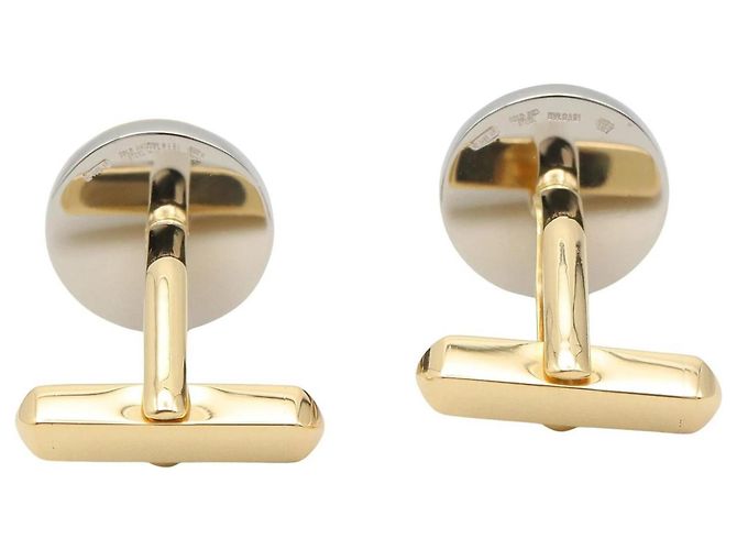 Bulgari Gemelli Bvlgari in oro giallo 18K e acciaio inossidabile Argento D'oro - vista 2