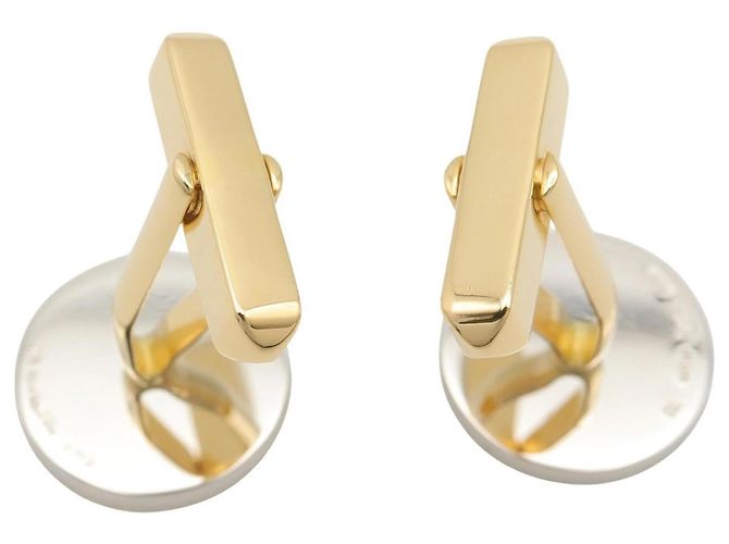 Bulgari Gemelli Bvlgari in oro giallo 18K e acciaio inossidabile Argento D'oro - vista 3