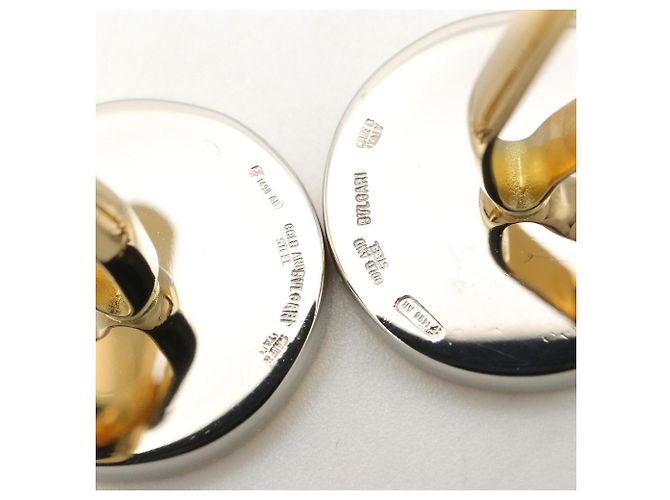 Bulgari Gemelli Bvlgari in oro giallo 18K e acciaio inossidabile Argento D'oro - vista 4