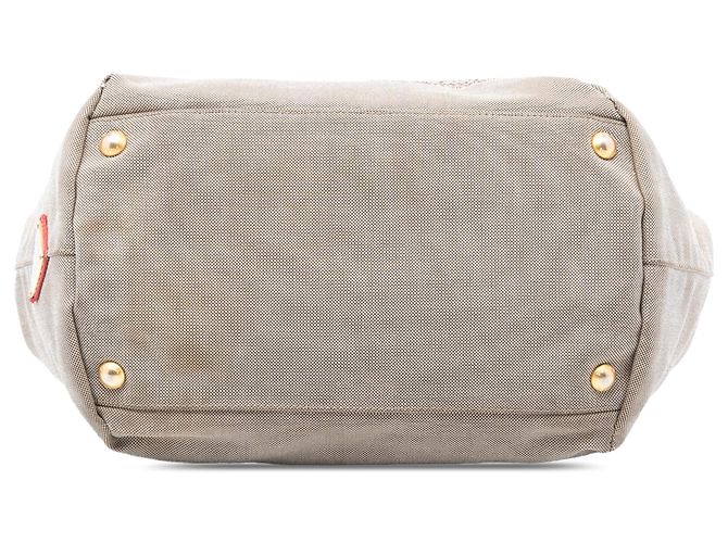 Prada Beige Canvas Canapa Logo Tote - Ansicht 3