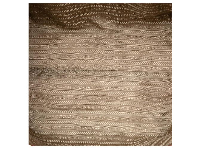 Prada Beige Canvas Canapa Logo Tote - Ansicht 4