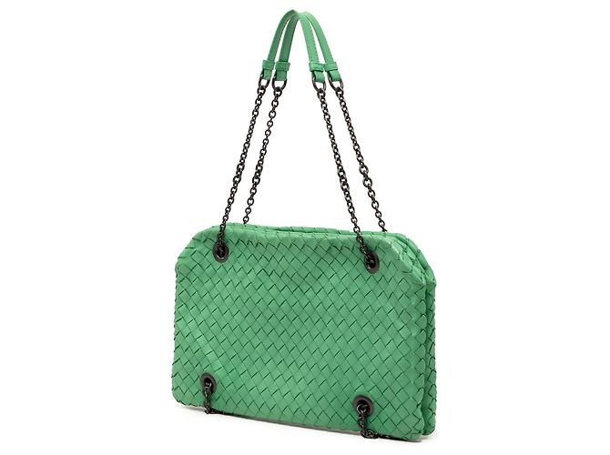 Borsa a tracolla Bottega Veneta Green Nappa Intrecciato Duo - vista 2