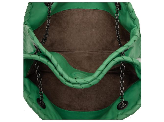 Borsa a tracolla Bottega Veneta Green Nappa Intrecciato Duo - vista 4