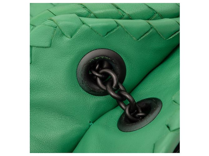 Borsa a tracolla Bottega Veneta Green Nappa Intrecciato Duo - vista 8