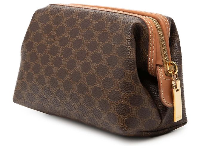 16 Céline Celine Brown Macadam Coated Canvas Pouch - view 2