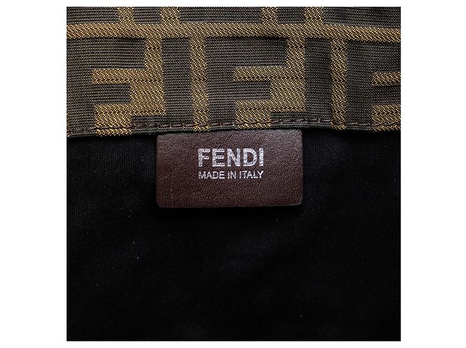 Fendi Vertikaler Tote aus braunem Zucca-Canvas - Ansicht 5