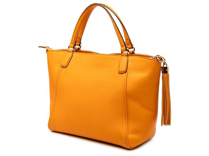 Borsa Gucci Soho Cellarius in pelle di vitello gialla Small Giallo - vista 2