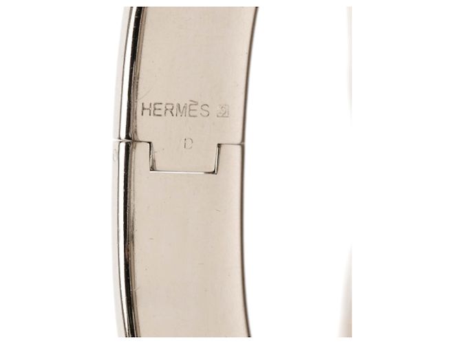 Pulsera Hermès Clic H en esmalte blanco estrecho PM - vista 4