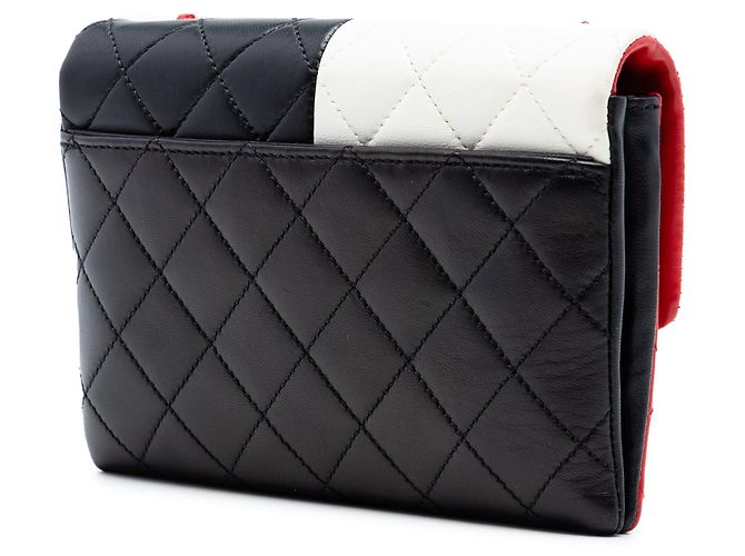 Chanel Black Quilted Lambskin Colorblock Pagoda Flap Noir - vue 2