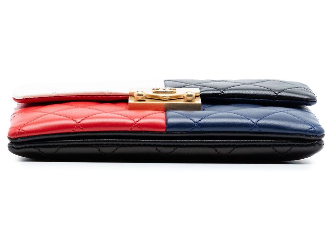 Chanel Black Quilted Lambskin Colorblock Pagoda Flap Noir - vue 3