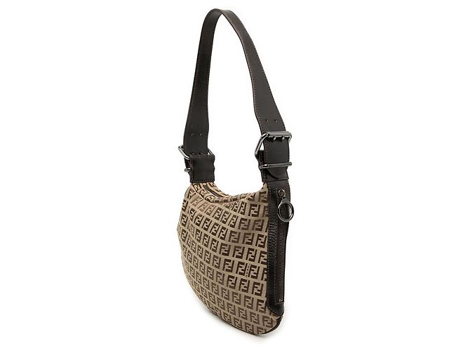 Borsa a Spalla Fendi Beige Zucchino Oyster - vista 2