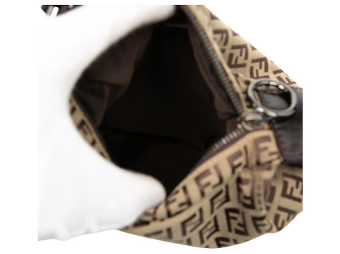 Borsa a Spalla Fendi Beige Zucchino Oyster - vista 4