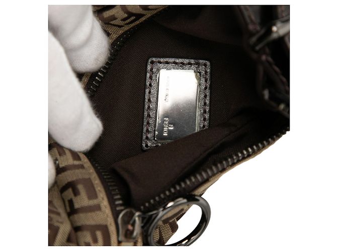 Borsa a Spalla Fendi Beige Zucchino Oyster - vista 5