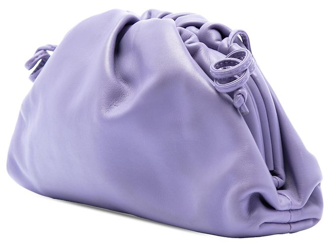 Bottega Veneta Borsa a tracolla The Mini Pouch in agnello viola Porpora - vista 2