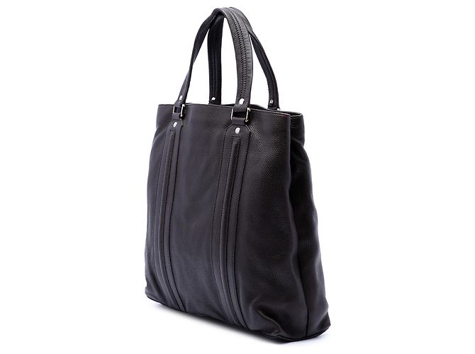 Tote in pelle di vitello granulata marrone Gucci Marrone scuro - vista 2
