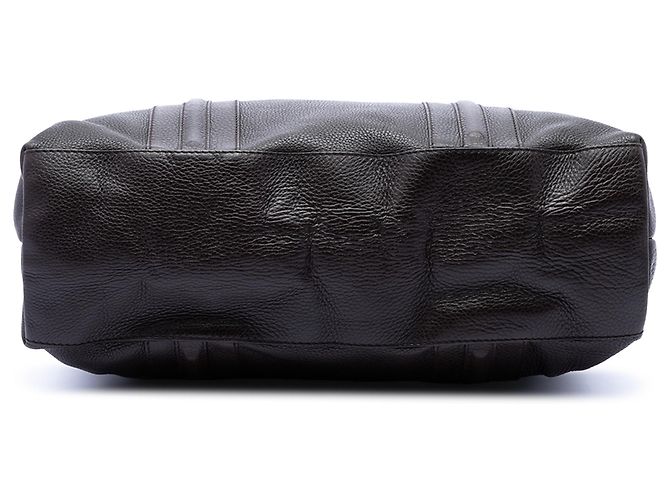 Tote in pelle di vitello granulata marrone Gucci Marrone scuro - vista 3