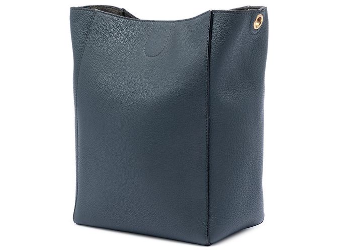 Céline Borsa a secchiello Celine Blue Small Soft Grained Calfskin Seau Sangle Blu scuro - Ansicht 2