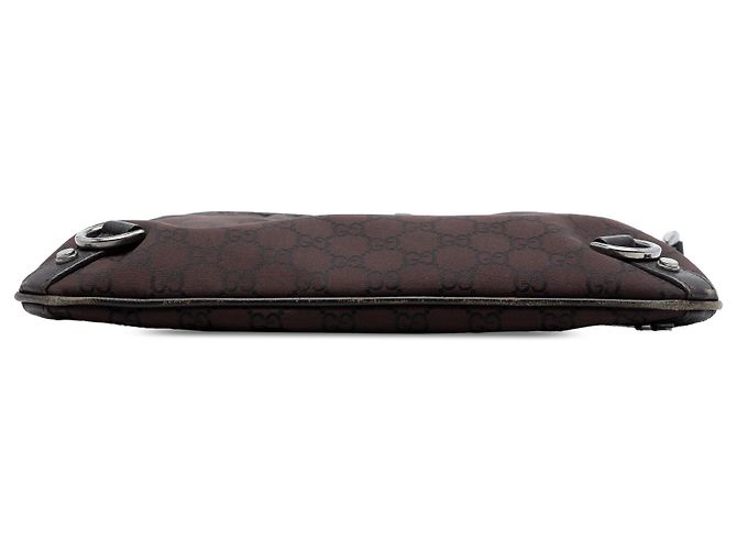 Gucci Borsa a tracolla Abbey D Ring in nylon GG marrone Marrone scuro - vista 3