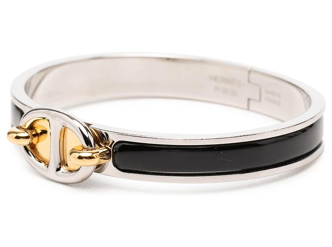 Bracciale Hermès Black Mini Enamel Clic Chaine d Ancre PM - vista 2