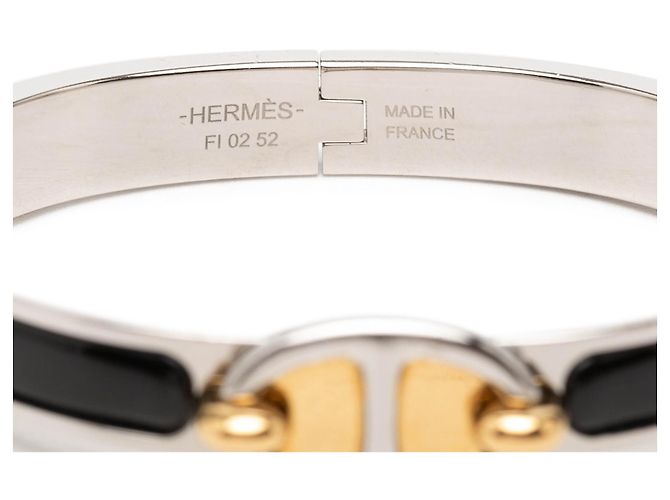 Bracciale Hermès Black Mini Enamel Clic Chaine d Ancre PM - vista 4