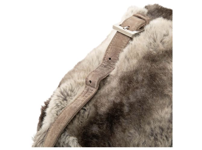 Fendi Rucksack aus grauem Marderfell mit Tie-Dye-Print Braun - Ansicht 6