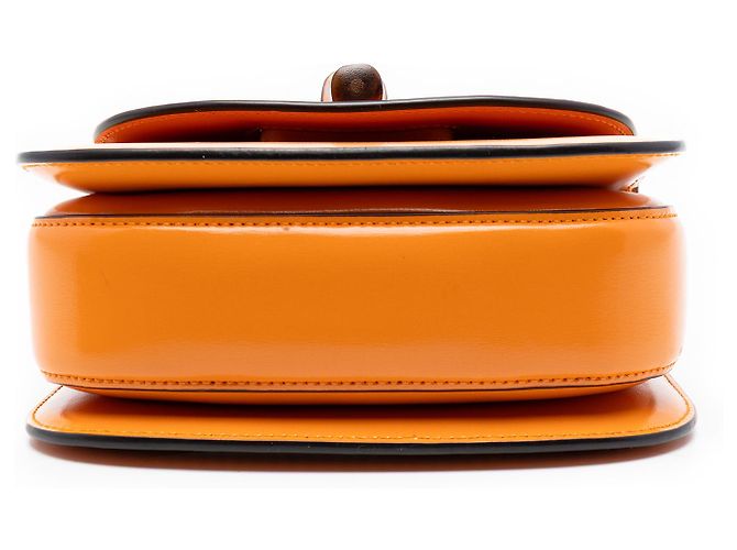Bamboo Borsa Gucci Orange Mini in pelle di vitello Web 1947 con manico in bambù Arancione - vista 3