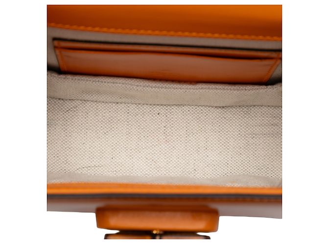 Bamboo Borsa Gucci Orange Mini in pelle di vitello Web 1947 con manico in bambù Arancione - vista 4