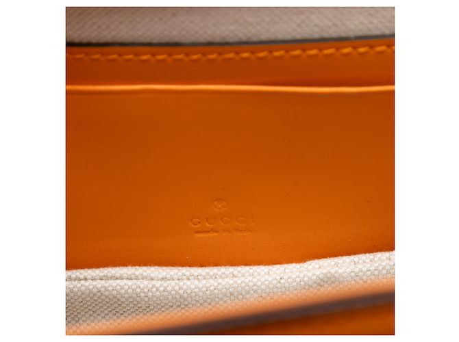 Bamboo Borsa Gucci Orange Mini in pelle di vitello Web 1947 con manico in bambù Arancione - vista 5