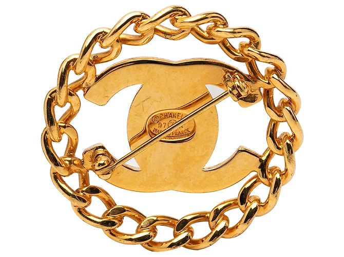 Spilla a catena Chanel Gold Gold Plated CC Turnlock D'oro - vista 2