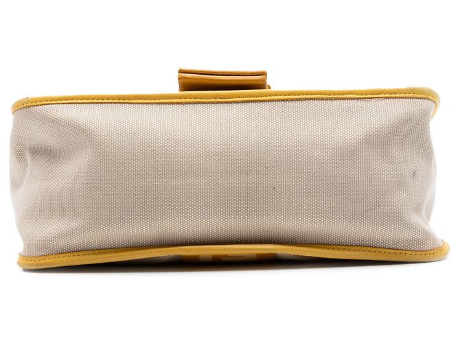 Fendi Beige Canvas Borsa Tape Shoulder Bag - vista 3