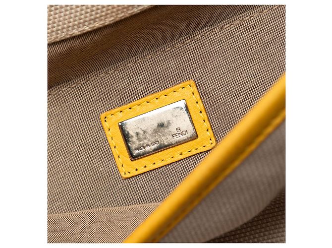 Fendi Beige Canvas Borsa Tape Shoulder Bag - vista 5