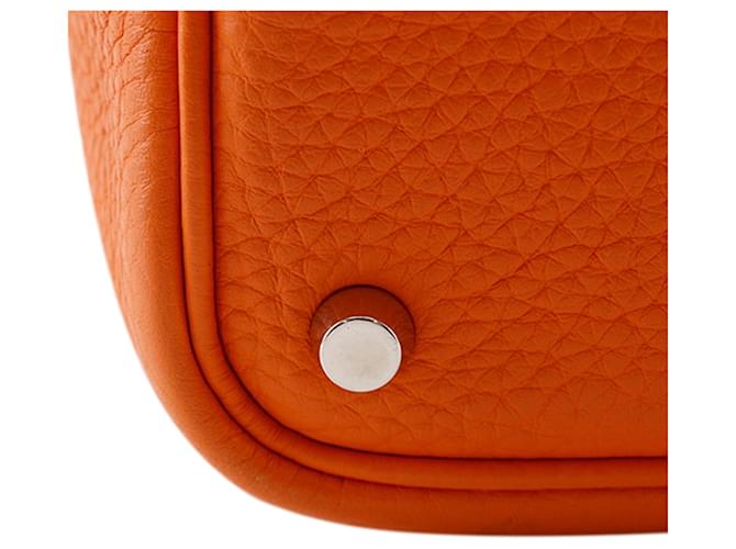 Hermès Orange Clemence Picotin 18 Arancione - vista 10