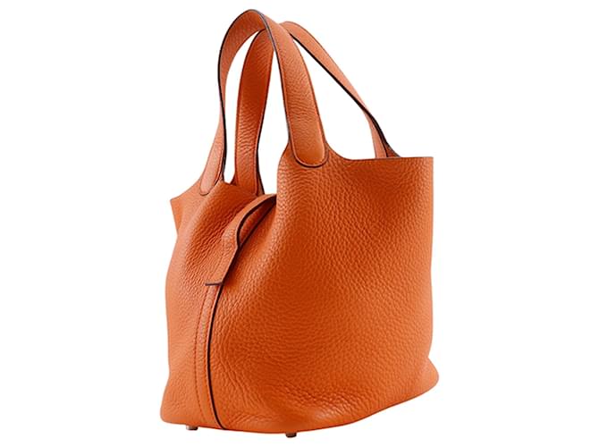 Hermès Orange Clemence Picotin 18 Arancione - vista 2