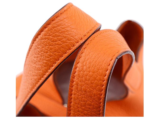 Hermès Orange Clemence Picotin 18 Arancione - vista 20