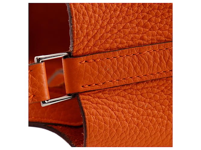 Hermès Orange Clemence Picotin 18 Arancione - vista 7