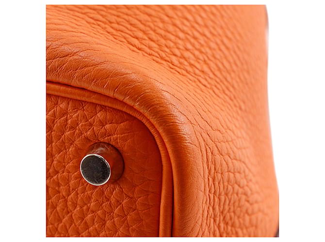 Hermès Orange Clemence Picotin 18 Arancione - vista 8