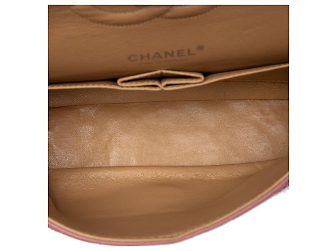 Chanel Pink Medium Classic Washed Lambskin Bijoux Chain Double Flap Rosa - vista 4