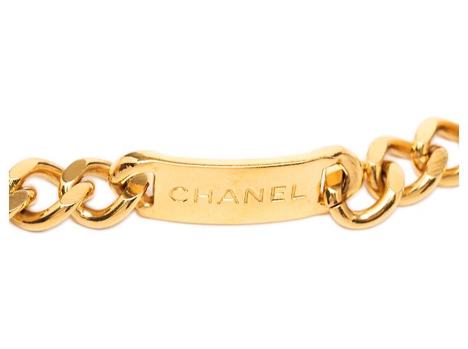 Chanel Gold Gold Plated CC Medallion Chain Link Gürtel Golden - Ansicht 4