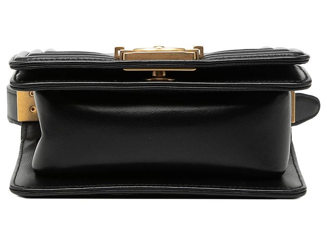 Chanel Black Mini Quilted Lambskin Boy Flap Nero - vista 3