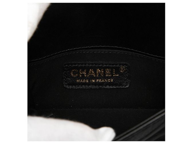 Chanel Black Mini Quilted Lambskin Boy Flap Nero - vista 5