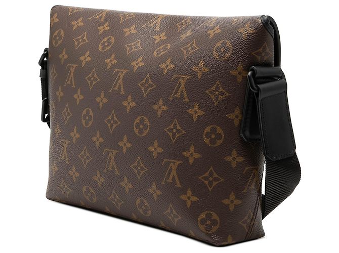 Louis Vuitton Borsa Messenger Magnetica Monogram Macassar Marrone - vista 2