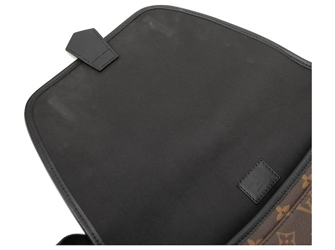 Louis Vuitton Borsa Messenger Magnetica Monogram Macassar Marrone - vista 7