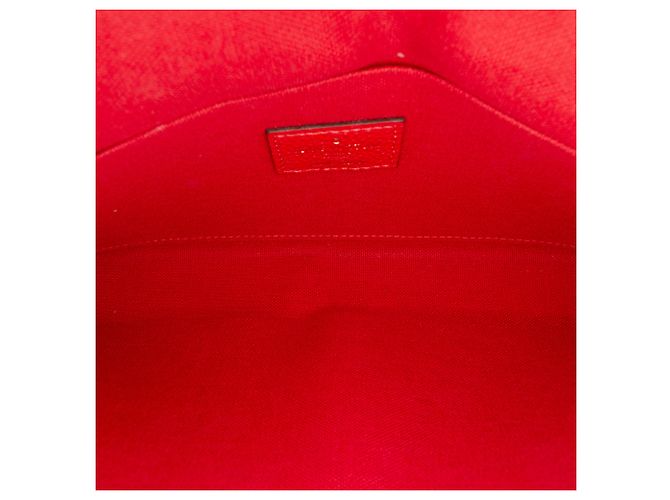 Pochette Félicie Louis Vuitton Pochette Felicie in pelle Monogram Empreinte rossa Rosso - vista 4