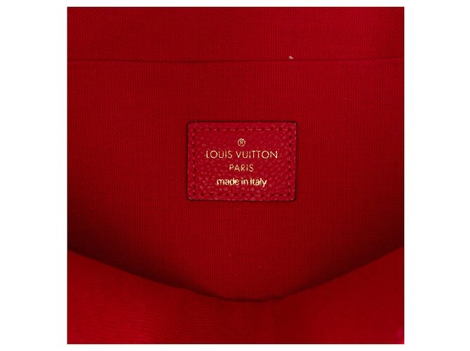 Pochette Félicie Louis Vuitton Pochette Felicie in pelle Monogram Empreinte rossa Rosso - vista 5