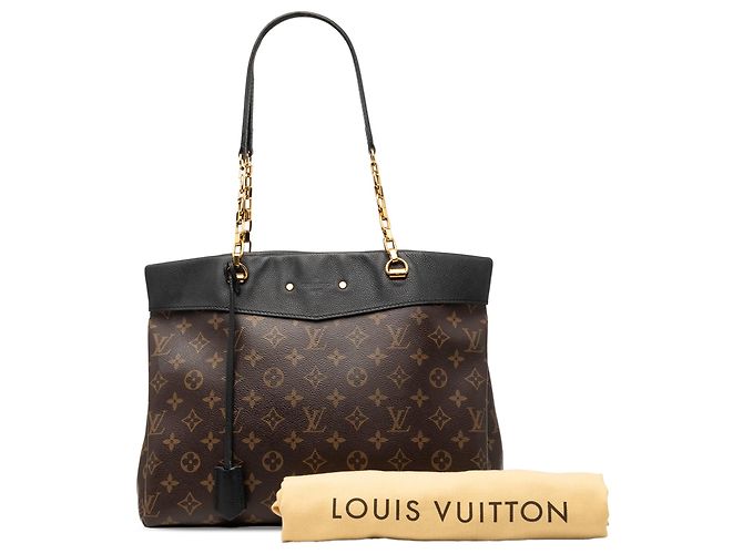 Louis Vuitton Brown Monogram Pallas Shopper Marrone - vista 8