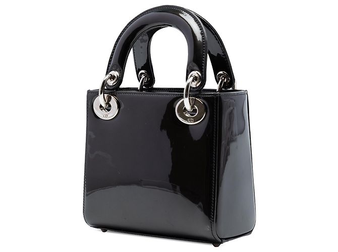 Lady Dior Mini in vernice nero - vista 2