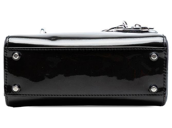 Lady Dior Mini in vernice nero - vista 3