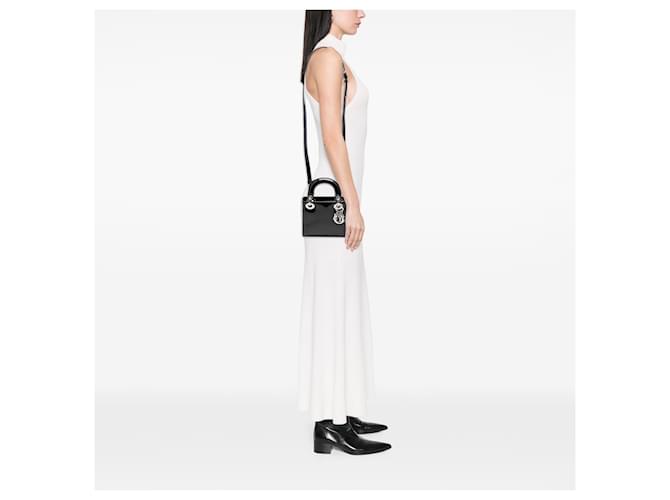 Lady Dior Mini in vernice nero - vista 6