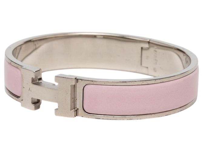 Pulsera Hermès Pink Narrow Enamel Clic H PM Rosa - vista 2
